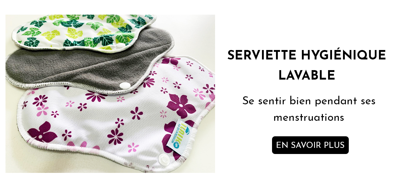 SERVIETTE HYGIÉNIQUE LAVABLE - LOT DE 5